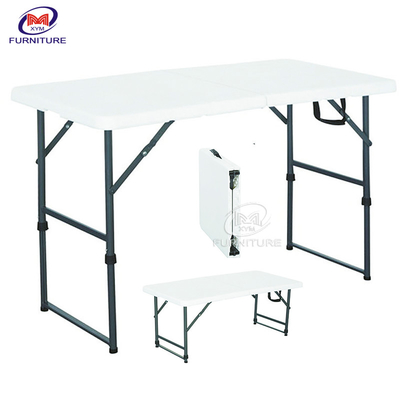 Adjustable Folding Plastic Rectangle Table Set Outdoor