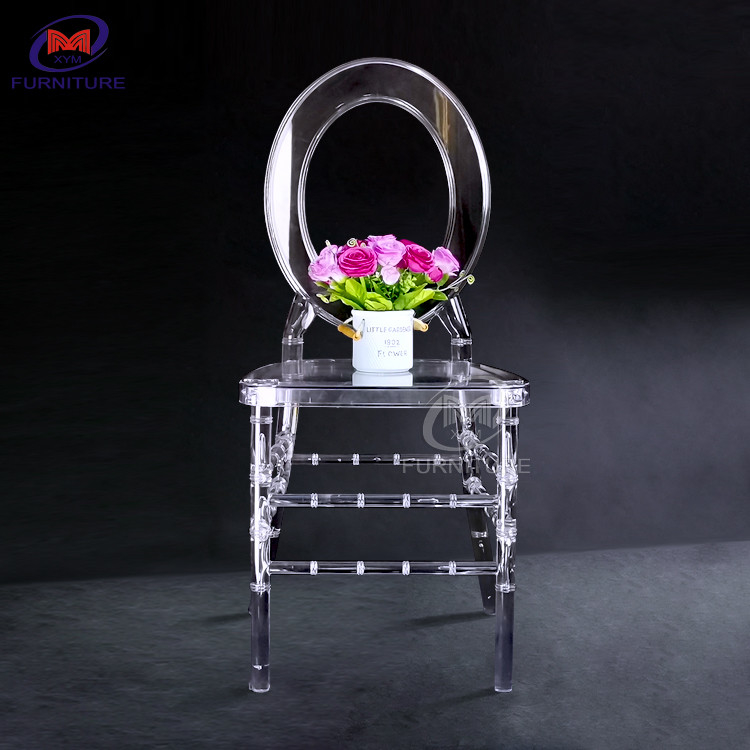Stackable Resin Chiavari Chair For Wedding Event Mahogany Walnut Gold Silver Fruitwood